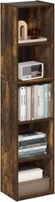 Furinno PASIR Book Shelf, 5-Tier Modern Bookshelf, Open Shelves Bookcase 9 x ...