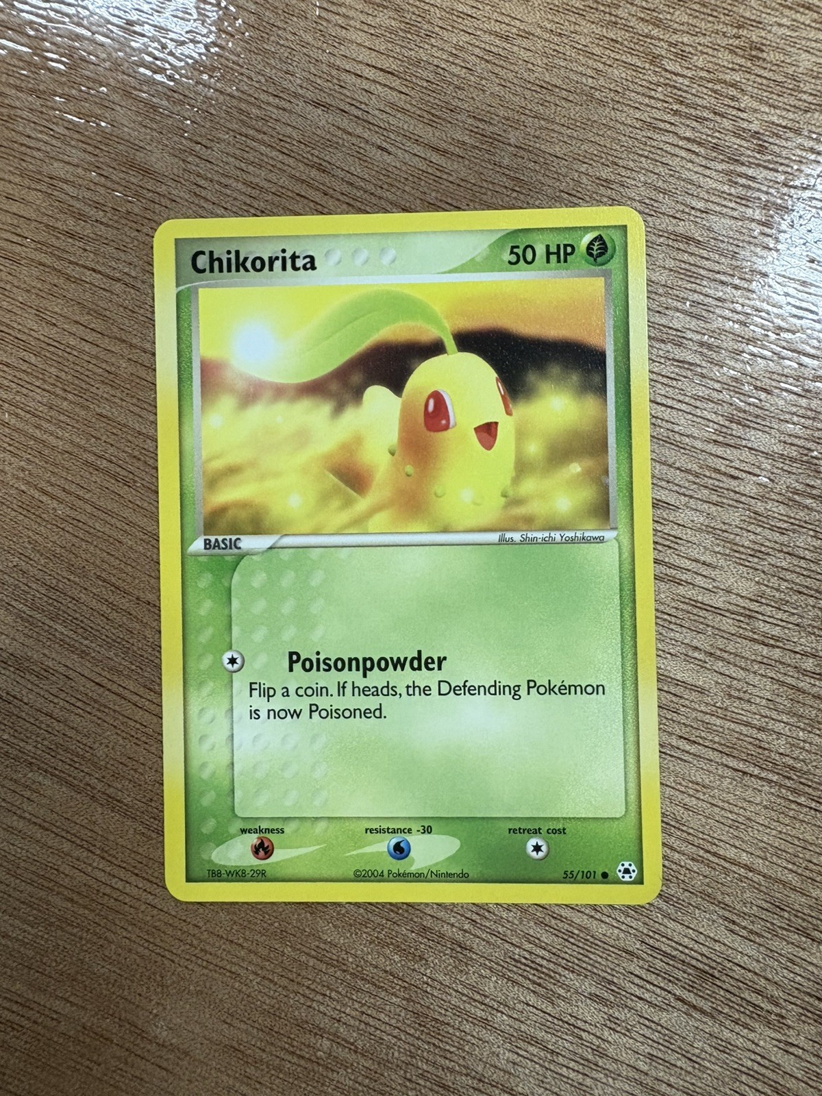 Pokémon TCG Chikorita EX Hidden Legends 55/101 Regular Common NM