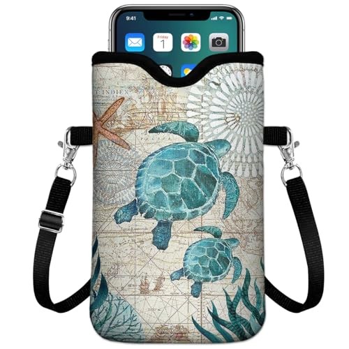 Neoprene Cell Phone Sleeve Pouch Case Bag with Sea Turtle-Phone Sleeve - 第 2/7 張圖片