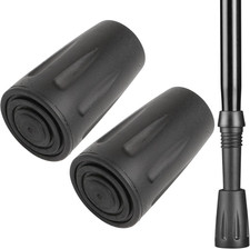 2 Pcs Walking Stick Rubber Tips, Replacement Rubber Pole Ends Trekking Poles Cap