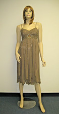 Sue Wong Nocturne fairy-style Dress Y2K 60 Cocktail Flapper SILK chiffon Brown