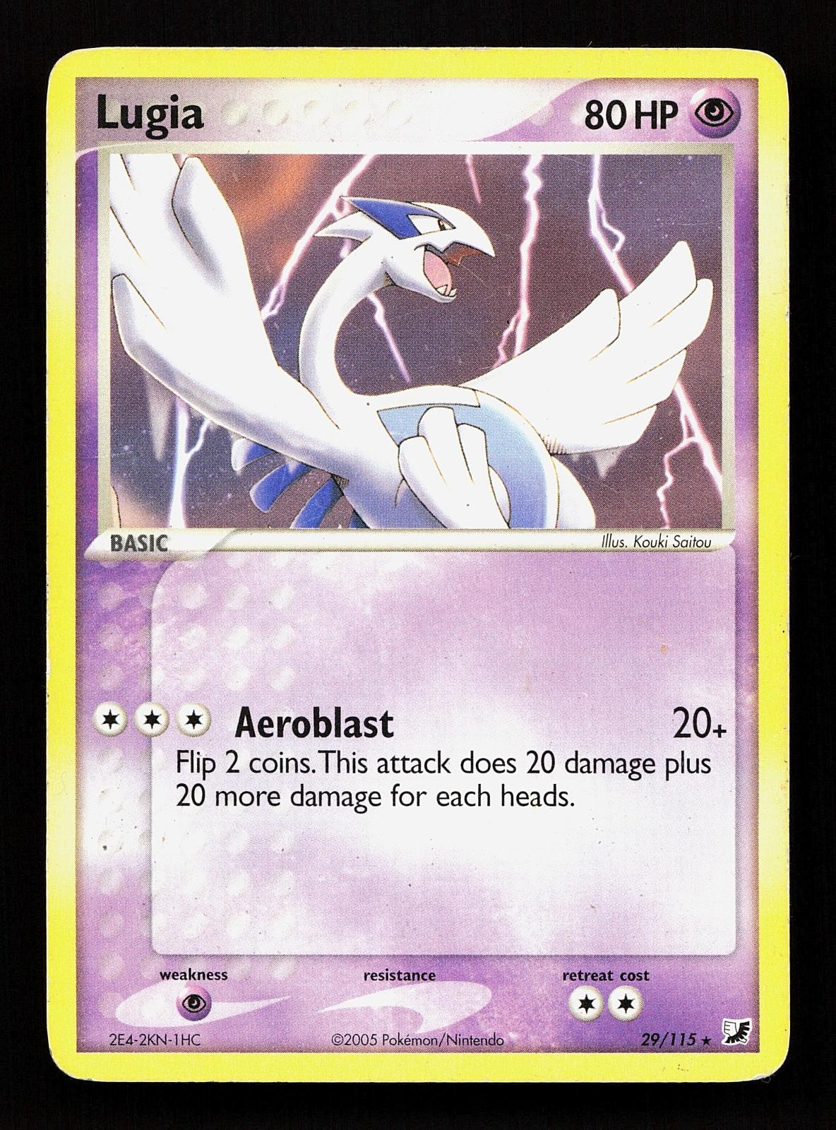 Lugia 29/115 Rare Unseen Forces Pokemon Card