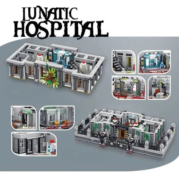 3-Level Lunatic Asylum Hospital Building Blocks Set | 7,500-Pieces | ABCtoys - Image 4 of 4