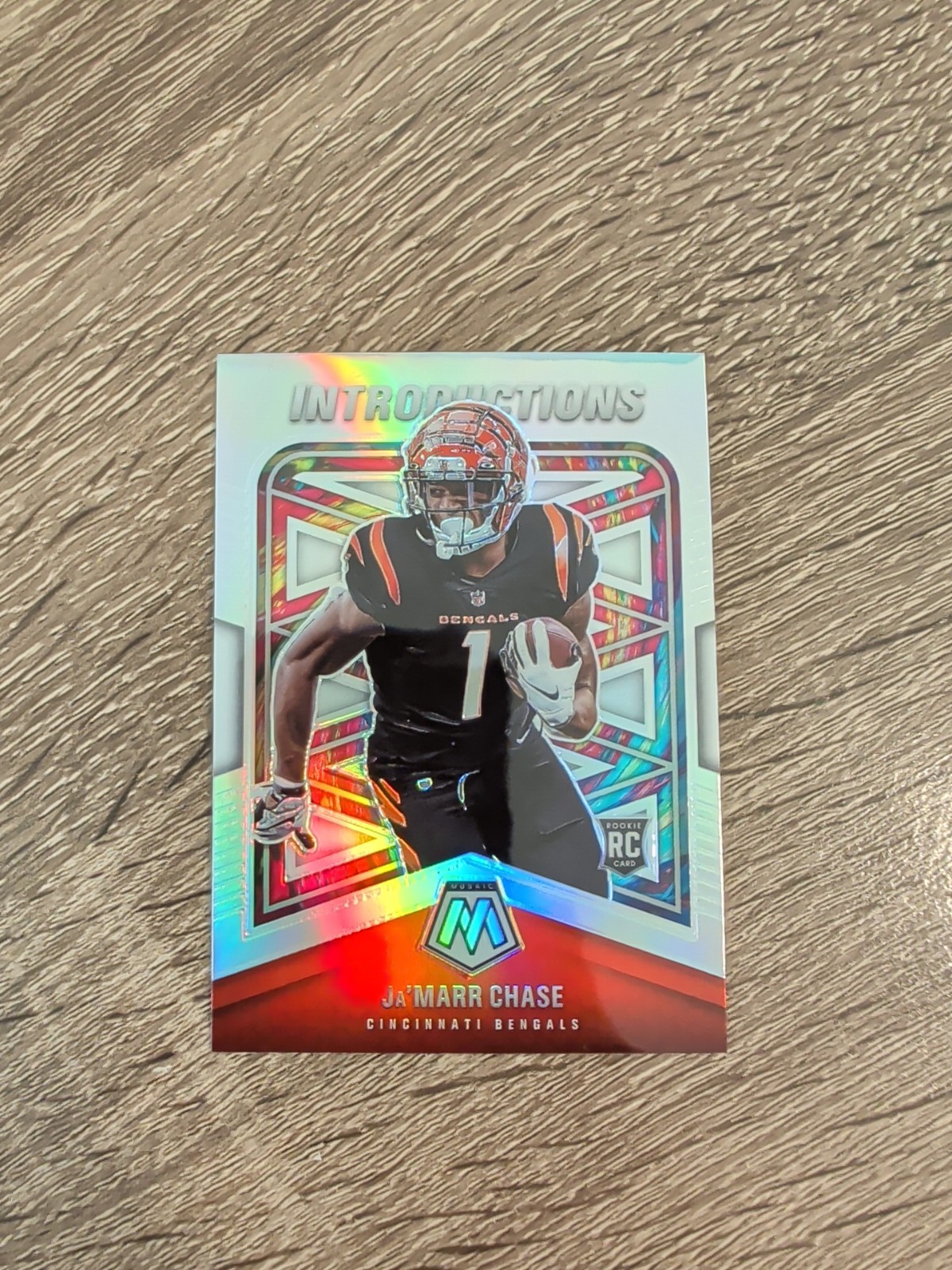 2021 Panini Mosaic Ja'Marr Chase Introductions RC Prizm Silver #I-7 Bengals