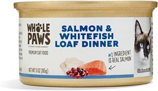Whole Paws, Wet Cat Food, Salmon & Whitefish Loaf Dinner, 3 Ounce 12.53 per gallon