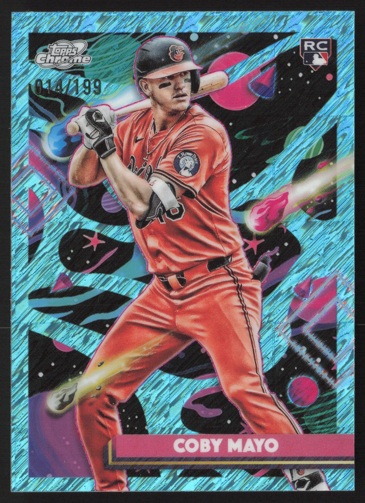 Coby Mayo 2025 Topps Chrome Cosmic Aqua Equinox #154 /199