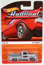 Hot Wheels 1949 Ford F1 Heritage Redline Series - CFN68 NRFP 2015 Silver 1:64