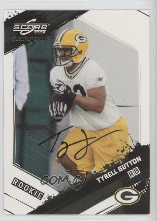 2009 Score Inscriptions 99/590 Tyrell Sutton #398 Rookie Auto RC 0af