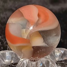 VITRO AGATE "HYBRID" CAT'S EYE MARBLE. 3 COLOR. .60" MINT