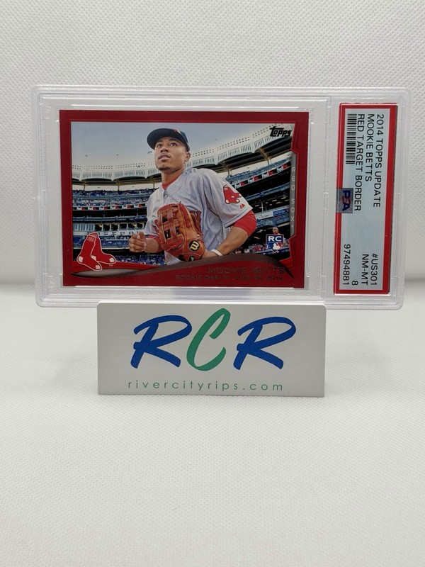2014 Topps Update Mookie Betts RC Target Red Border Rookie #US-301 Red Sox