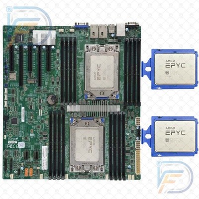 Supermicro H11DSi-NT + 2x AMD EPYC 7601 32-Core 3.2GHz SP3 Server Combo