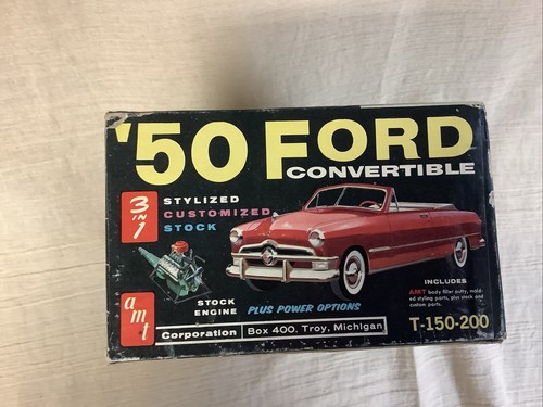 AMT 1/25 1950 Ford Convertible 3in1 Styled Customed Kit Vintage T-150C BOX ONLY - Picture 5 of 5