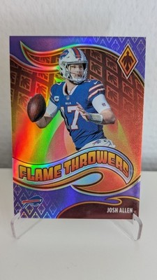 Panini Phoenix 2021  Josh Allen Flame Throwers Purple /125 #FT-1 Bills