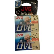 NEW OLD STOCK 2 Pack JVC Mini DV DVM60ME Blank Digital Video Cassettes 60SP 90LP