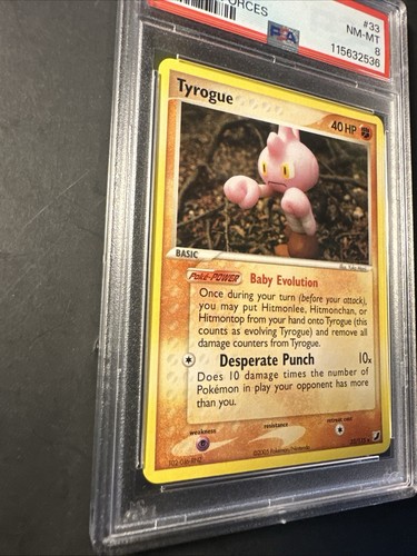 2005 Pokemon Tyrouge EX Unseen Forces 33 /115 Graded PSA 8 NM-8 - Picture 3 of 14