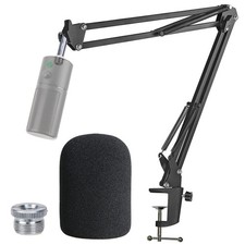 Razer Seiren X Boom Arm with Pop Filter - Mic Stand with Foam Cover Windscree...