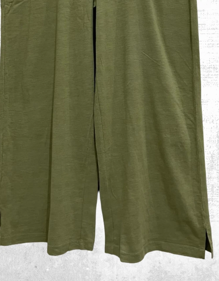 Mujer HUSH Pijama Bolsillos Inferior Jersey Algodón Orgánico Salón Verde Oliva Foto 2 de 4