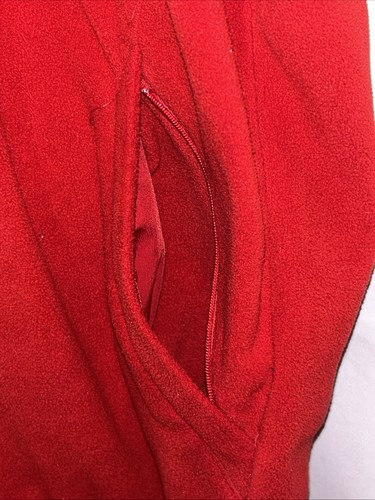 University Of Wisconsin Adidas Full Zip Fleece XL W/Pockets Red -Nice - Picture 9 of 10