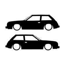 Set Of 2 Car Decal Stickers For Amc Spirit 2-door Coupe Set Of 2 Car Decal Stickers For Amc Spirit 2-door Coupe