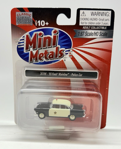NUEVO HO CMW Mini Metal 30396 Policía 1955 '55 Ford Mainline Coche Vehículo Escala 1:87 | Zustand: New