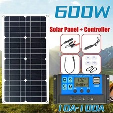 600W Solar Panel 12V Solar Kit Flexible Portable With 100A Controller Suitable F