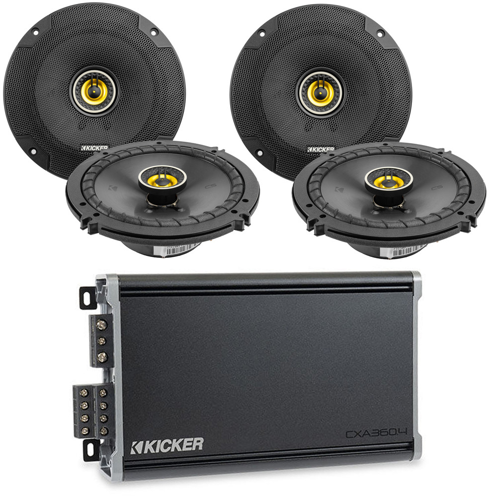 2-полосные коаксиальные колонки Kicker CSC654 серии 65 CS с усилителем серии CX 5419000₽