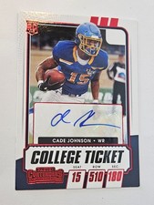 2021 CONTENDERS DRAFT RED FOIL COLLEGE TICKET AUTO CADE JOHNSON SDSU