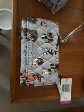 Vera Bradley RFID Turnlock Wallet DOG SHOW  1 MSRP 75  NWT
