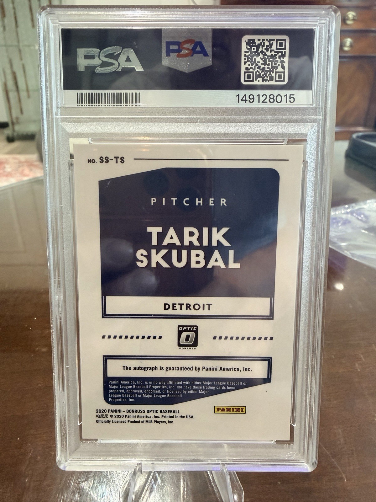 🔥 2020 Donruss Optic TARIK SKUBAL – SIGNATURE SERIES – PSA MINT 9 / AUTO 10 🔥 view 2