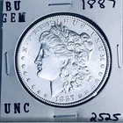 1887 BU GEM MORGAN SILVER DOLLAR UNC MS+++ U.S. MINT RARE COIN 2525