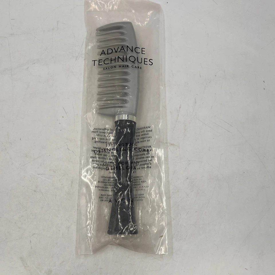 AVON Advance Techniques peine desenredante herramienta de peinado 9” cuidado del cabello de salón de colección 2001 Foto 2 de 4