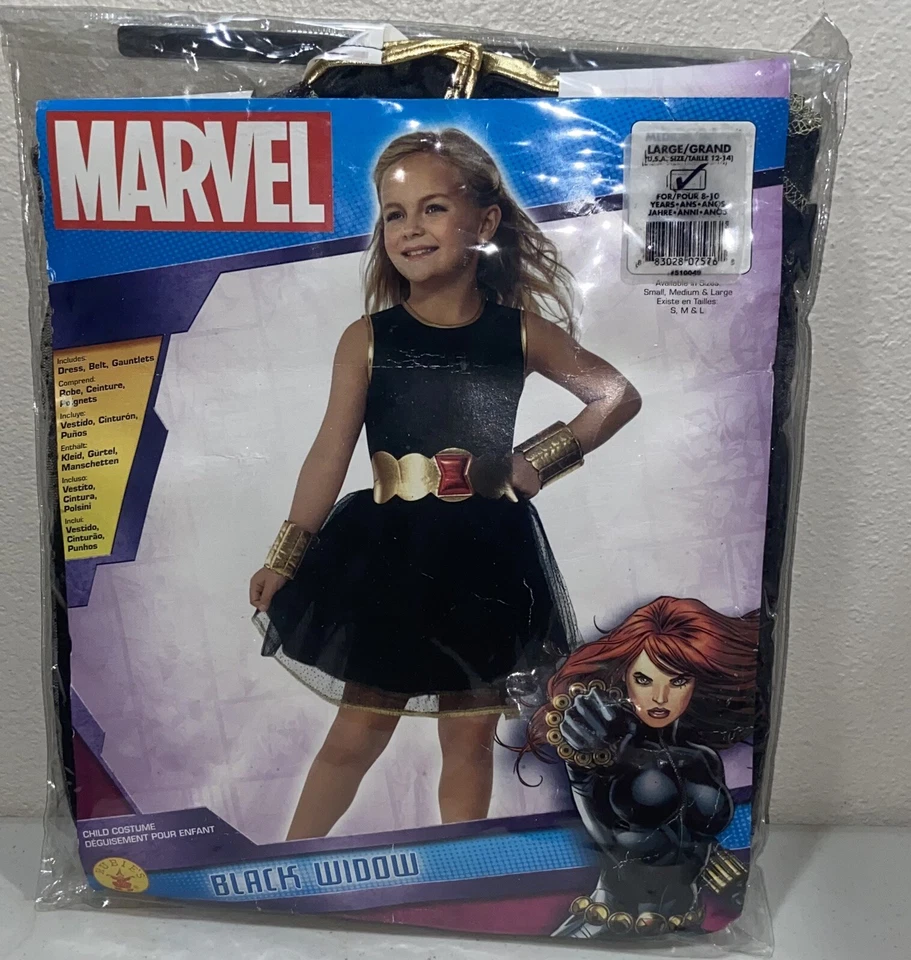 Vestido Tutú Disfraz Viuda Negra Infantil Universo Marvel Rubie, Grande Foto 2 de 3