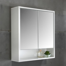 New Stunning Norsk High Gloss Bathroom Mirror Cabinet Perfect Bathroom Storage
