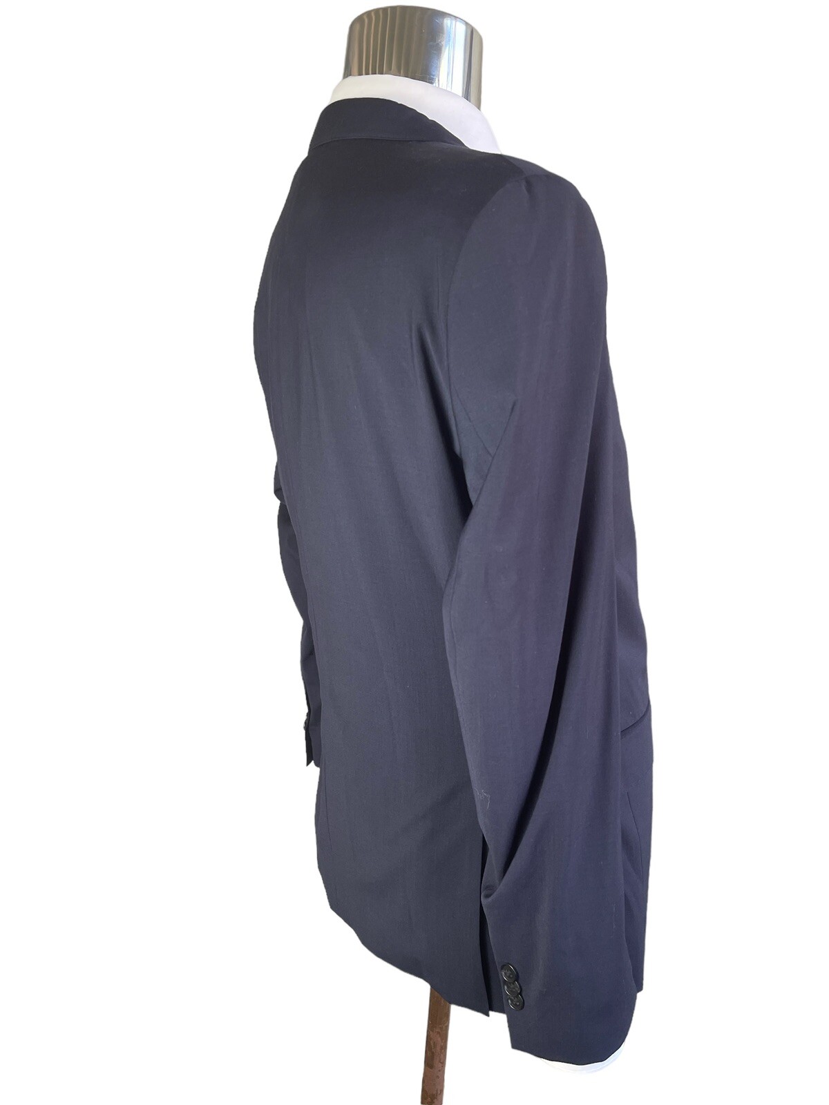 BONOBOS, SOLID DARK BLUE REGULAR FIT WOOL SUIT, S… - image 9