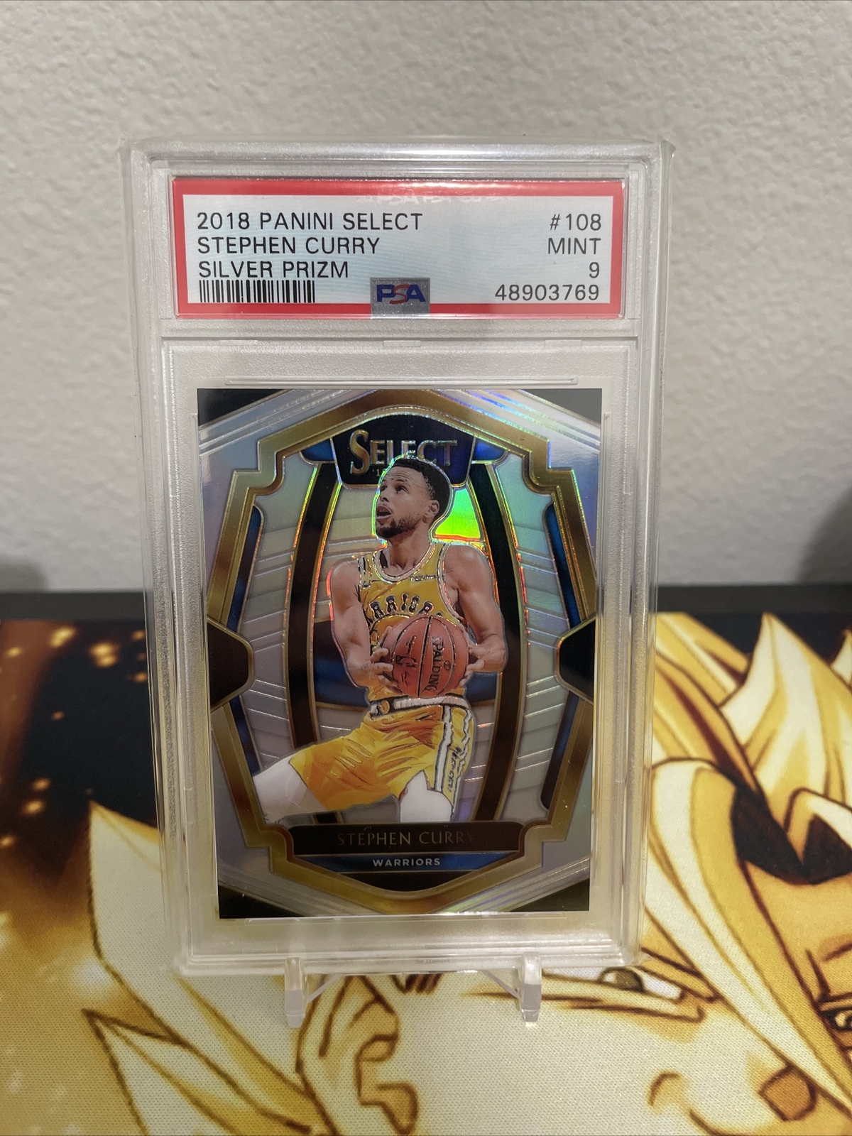 2018 Select Stephen Curry Premier Level Silver Prizm #108 PSA 9 Mint