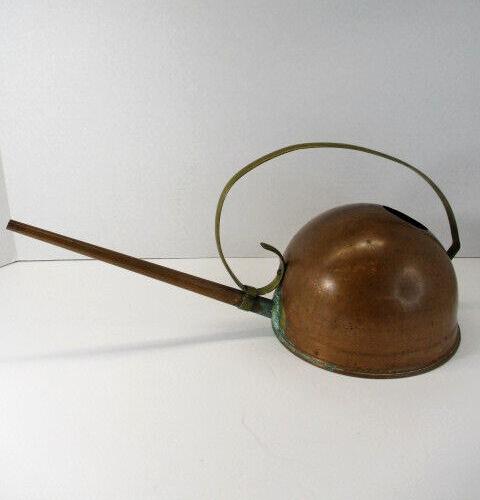 Vtg Revere Solid Copper Rustic Water Watering Can Rome, NY Long Spout Patina - Picture 1 of 16