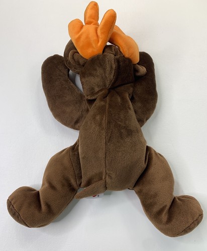 Ty Beanie Peluche Corna Alce 15" Grande Cuscino Marrone Pal 1998 Ritirato - Foto 11 di 11