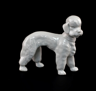 9942864 Porcelain Figurine Wagner & Apel Poodle White Dog H8cm | eBay