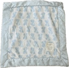 Carters Child of Mine Little Blanket of Mine Blue Puppies Satin Edge Lovey 16  