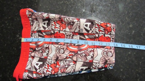 Marvel Comics Captain America 5T swim trunks Red White & Blue (kids) USA colors - Picture 13 of 15