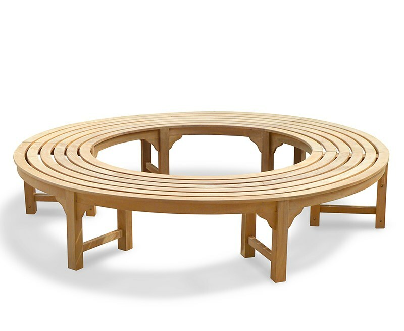 Teak Tree Seat Bench, Round - Cosmos Range - 2.2m