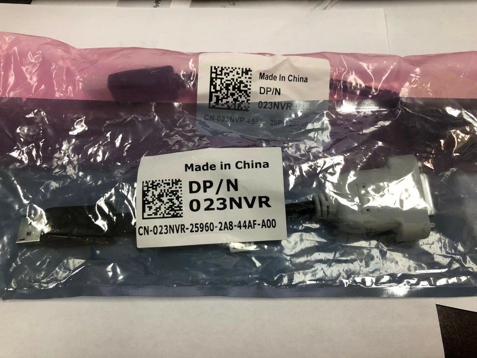 One Genuine Display Port to DVI Video Adapter Dell DP/N 023NVR - Volume Discount - Image 2 of 4