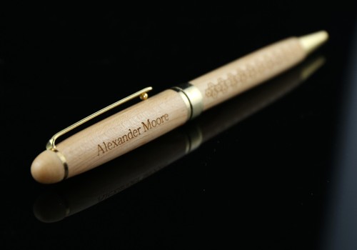 TIMBER WOODEN PEN SET FATHERS DAY GIFT WITH PERSONALISED LASER ENGRAVING - Bild 4 von 11
