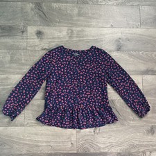 Vineyard Vines Girls Large 14 Hollyberry Print Peplum Top