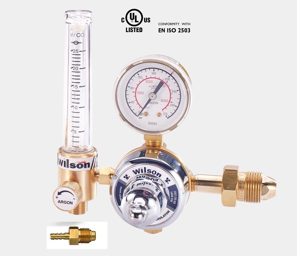 Single Stage Argon/CO2 Mix Regulator With Two Gauges For MIG Welding - Inert Gas