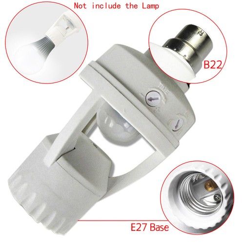 Screw Light Bulb Holder LED PIR Infrared Motion Sensor Lamp Switch Socket New - Picture 11 of 11