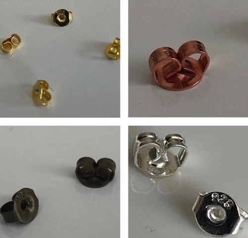 1,2,5 - 10 Pairs 925 Sterling Silver Ear Nut Wing Screw Stopper for Earrings