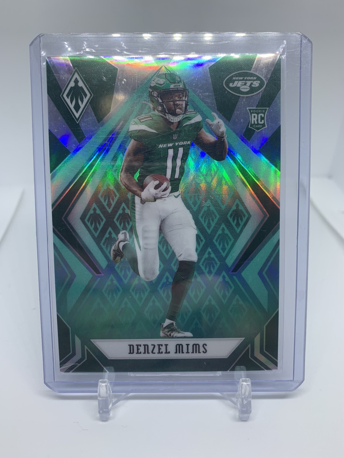 2020 Panini Phoenix Rookies Teal /175 Denzel Mims #123 New York Jets RC