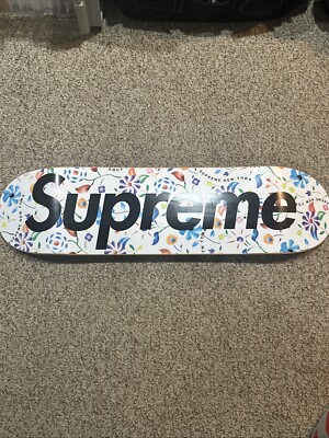 Supreme - 黒 Supreme Airbrushed Floral Skateboard Supreme SS19 Airbrushed Floral Skateboard Skate Deck Black