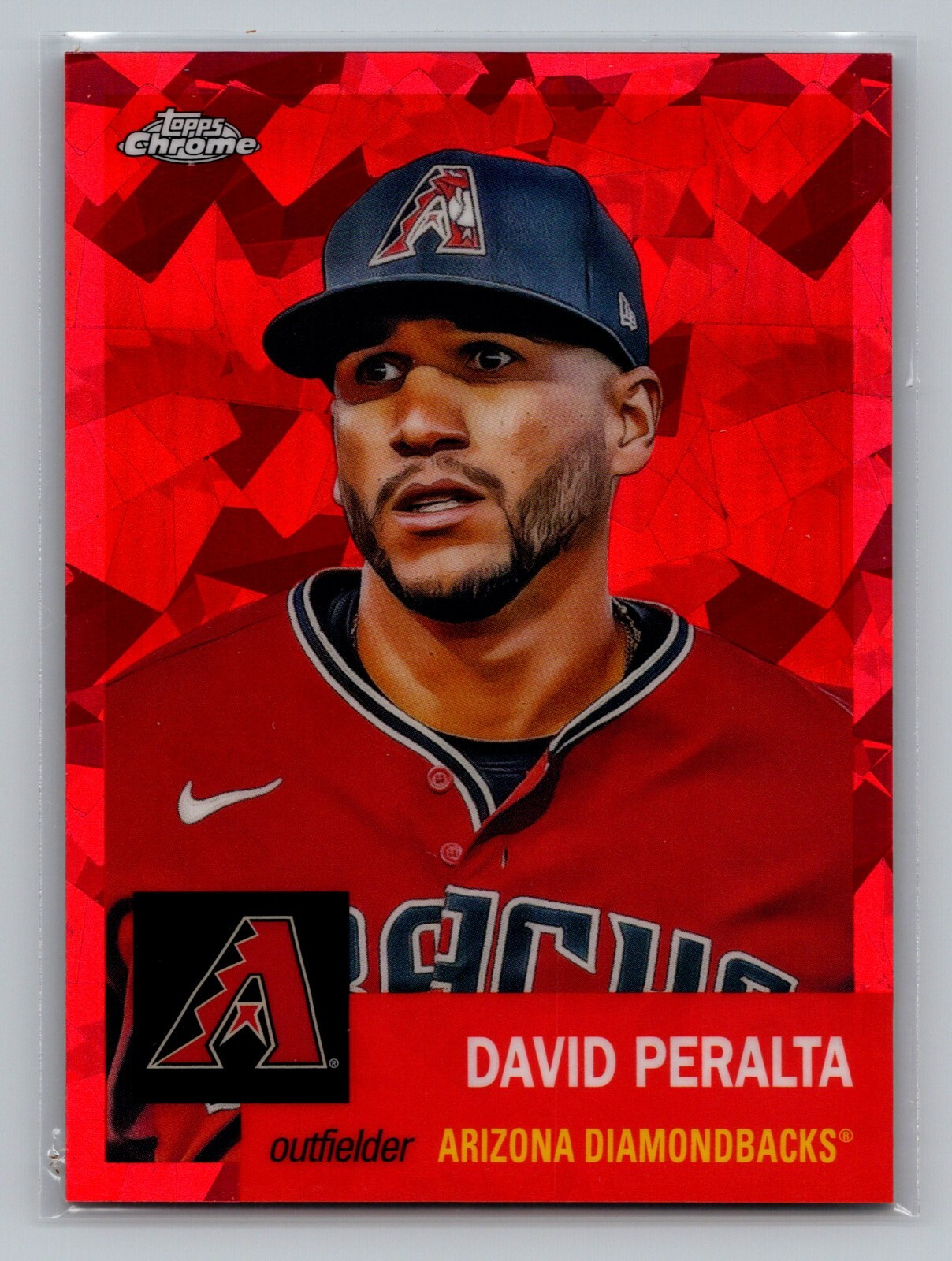 2022 Topps Chrome Platinum Anniversary RED ATOMIC - #119 David Peralta #/100